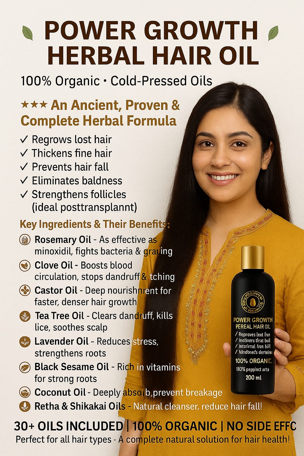 Power Growth Herbal Hair OIL 200ml