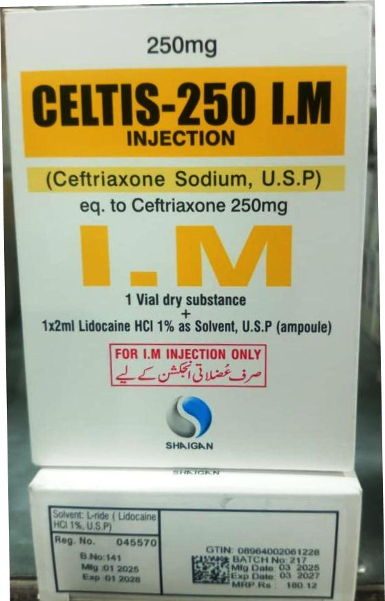 CELTIS-250mg I.M (Ceftriaxone Sodium USP)
