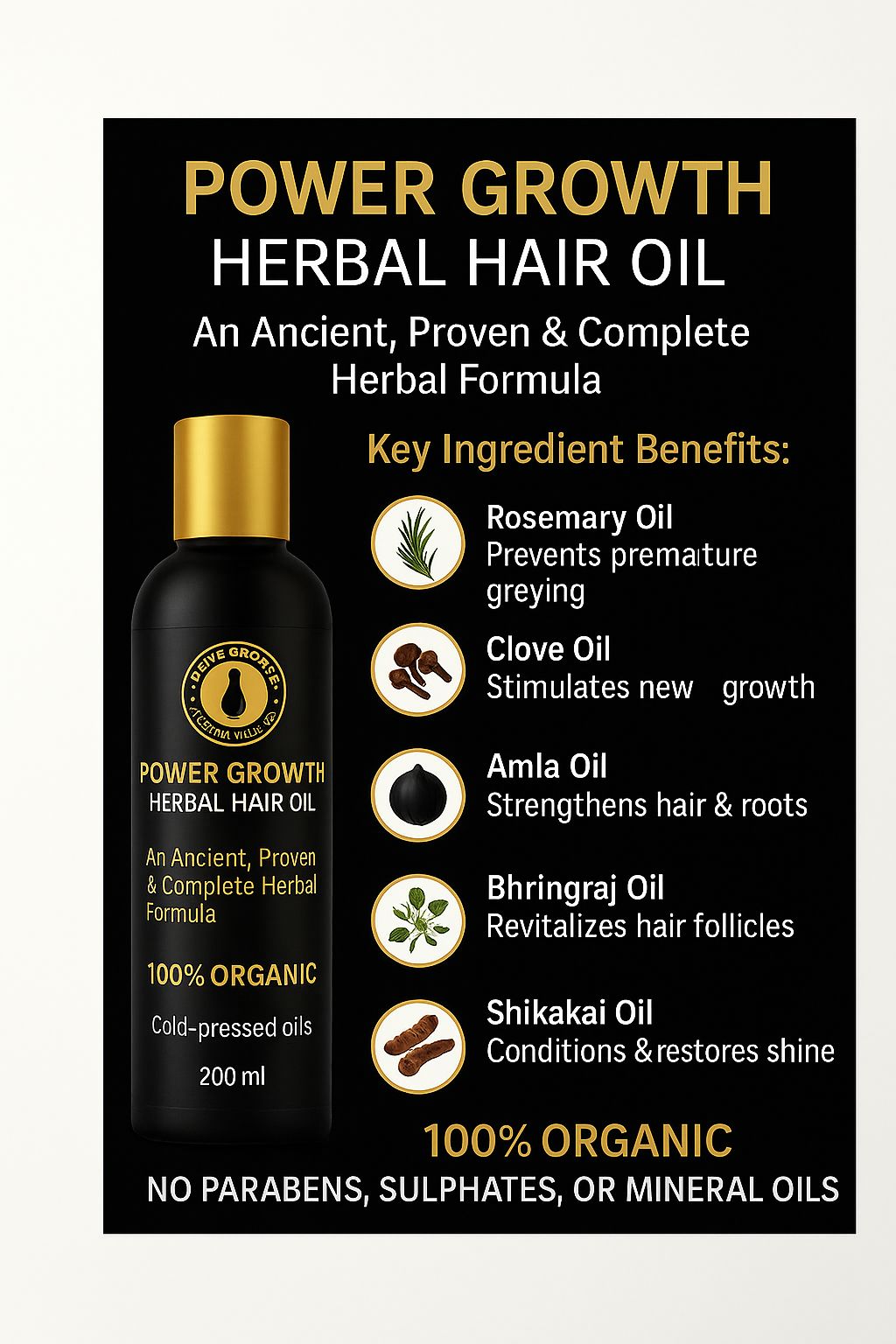 Power Growth Herbal Hair OIL 200ml