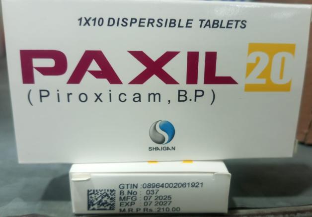 PAXIL 20mg (PiroxIcam, BP) 1x6