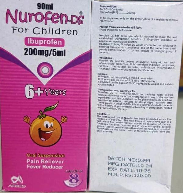 Nurofen-DS-200mg/5ml (Ibuprofen)