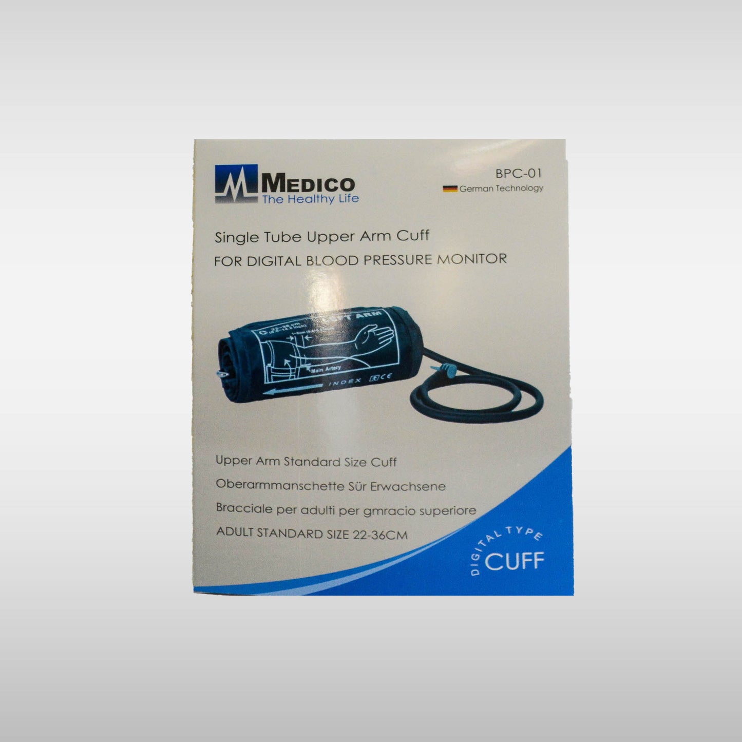 Single Tube Upper Arm Cuff for Digital Blood Pressure Monitor BPC-01