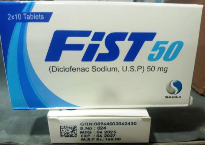 FiST-50mg (Diclofenac Sodium U.S.P) 1X6