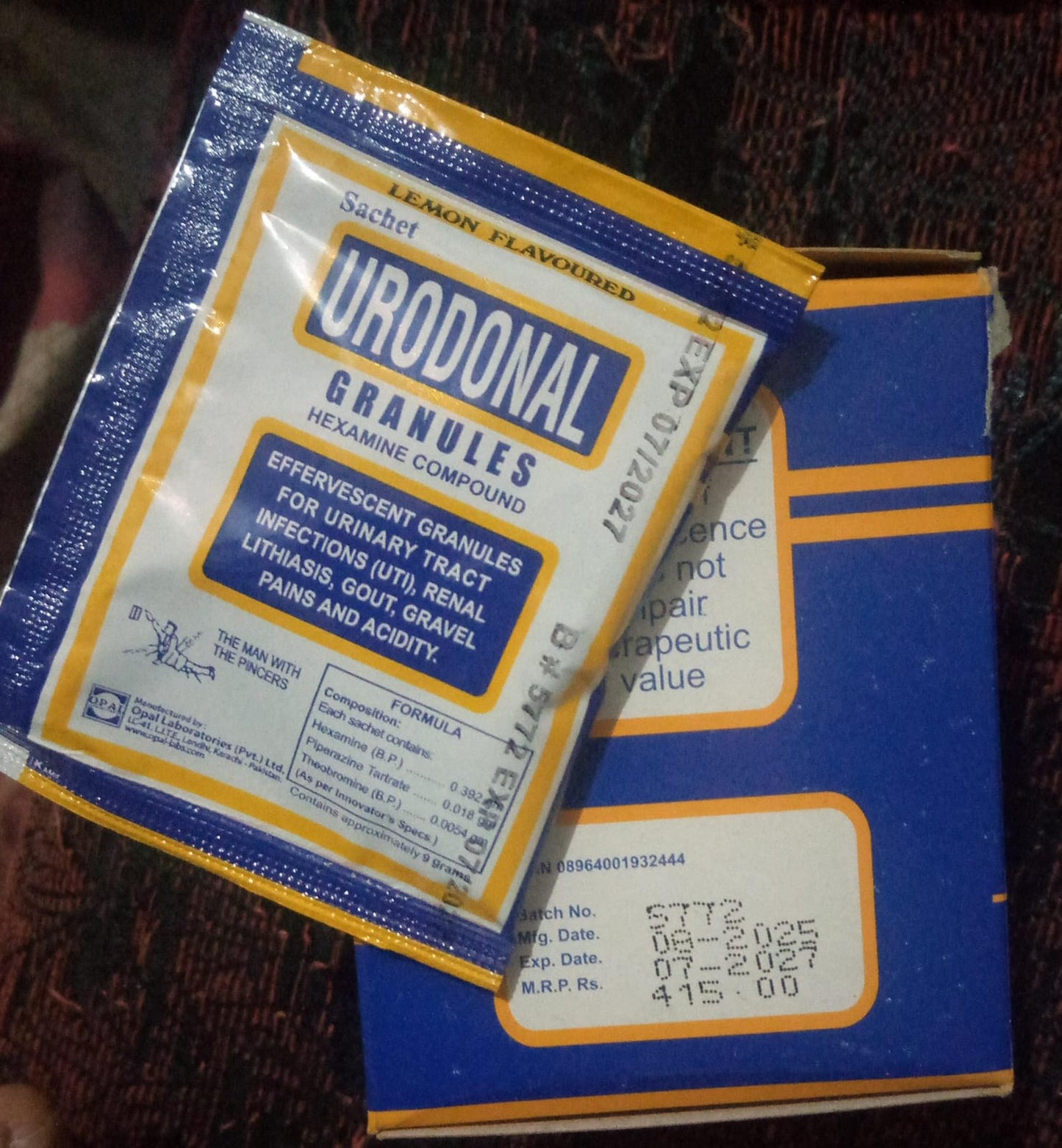 URODONAL GRANULES HEXAMINE COMPOUND