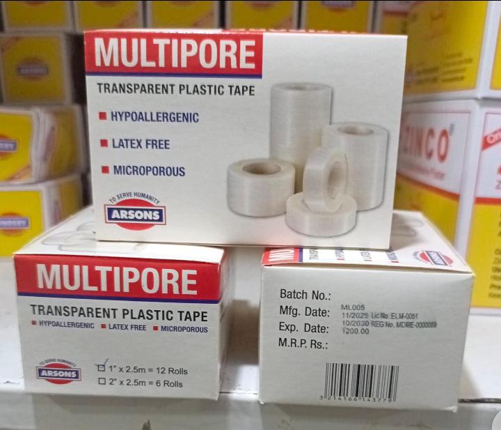MULTIPORE TRANSPARENT PLASTIC TAPE