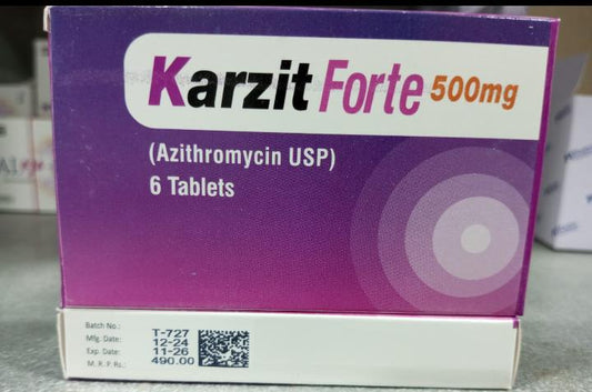 Karzit Forte-500mg (Aziithromycin USP)