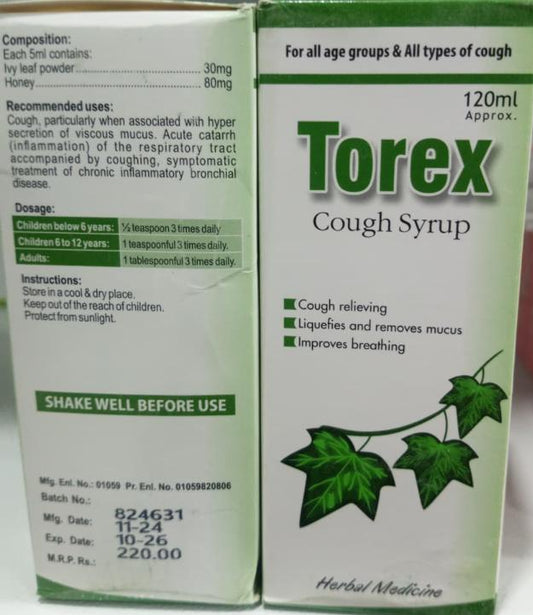 Torex-120ml (Cough Syrup) 1x6