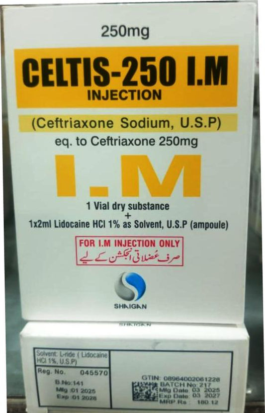 CELTIS-250mg I.M (Ceftriaxone Sodium USP)