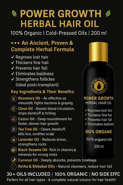 Power Growth Herbal Hair OIL 200ml