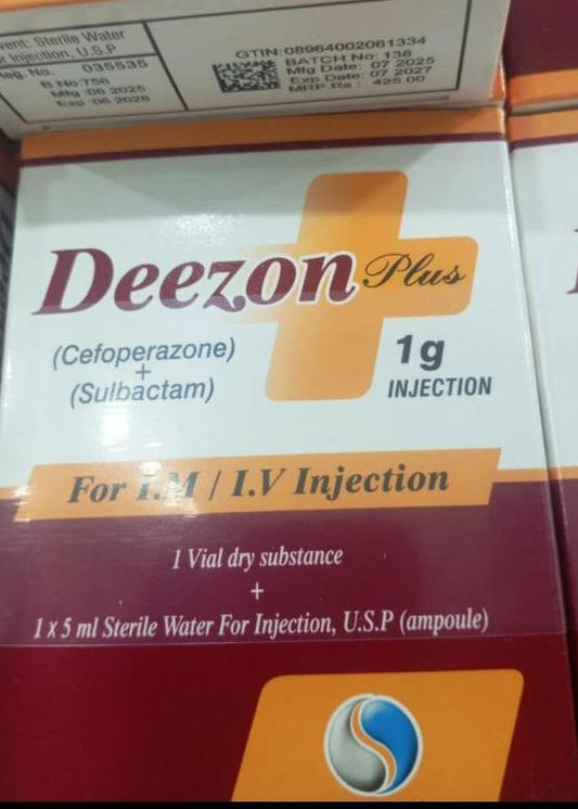 Deezon Plus-1g-Injection (Cefoperazone+Sulbactam)