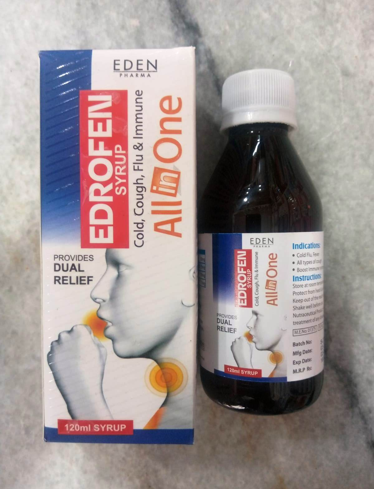 EDROFEN-120ml-Dual Relief (Cold,Cough,Flu & Immune)