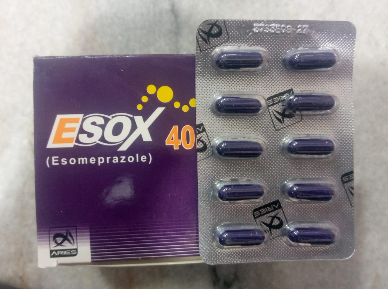 ESOX-40mg (Esomeprazole 100 Capsules)