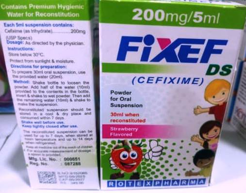 Fixef DS-200mg/5ml (CEFIXIME)