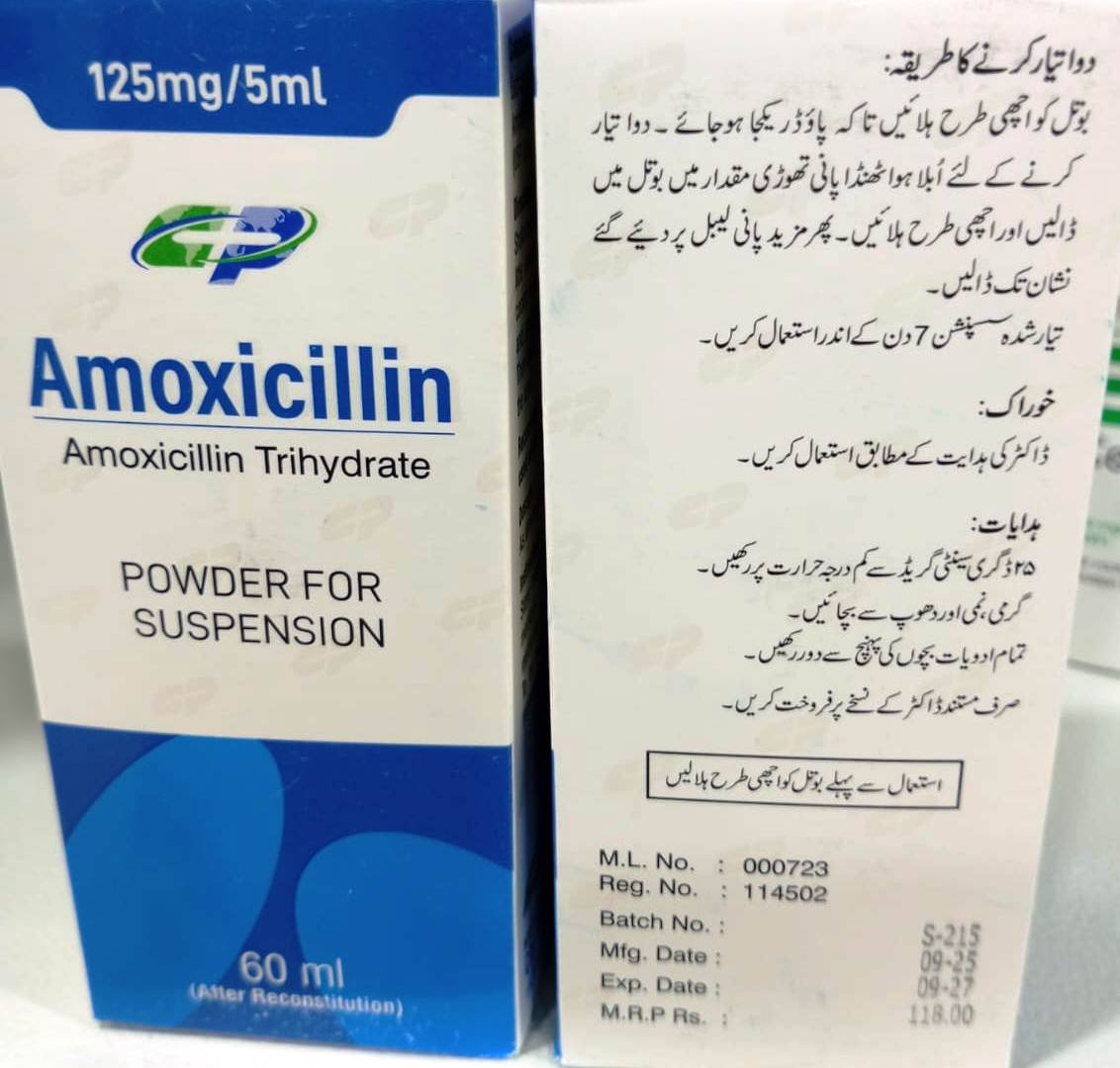 Amoxicillin-Amoxicillin Trihydrate-125mg/5ml (Powder For Suspension)