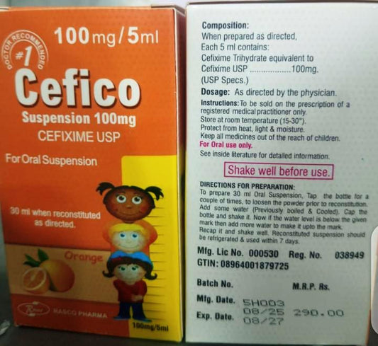 Cefico-100mg/5ml (CEFIXIME USP)