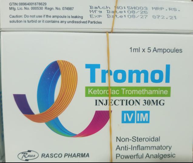Tromol-30mg (Ketorclac Tromethamine)-Injection