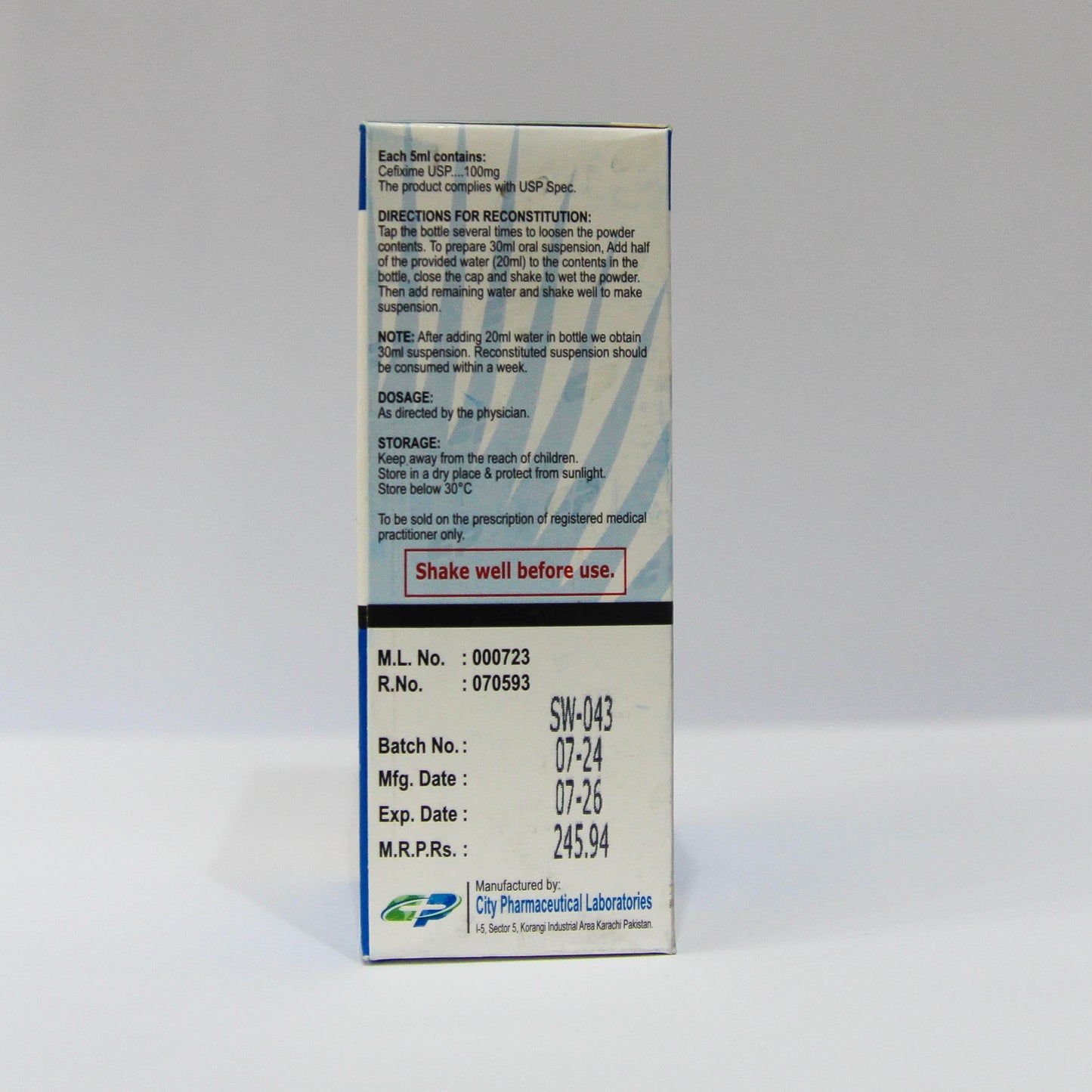 Cixim 100mg/5ml (Cefixime)