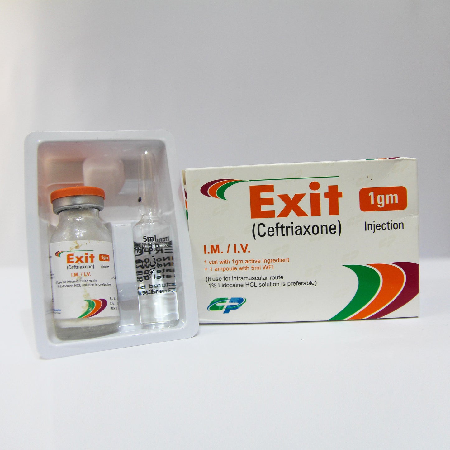 Exit 1gm (Ceftriazone) I.M / I.V