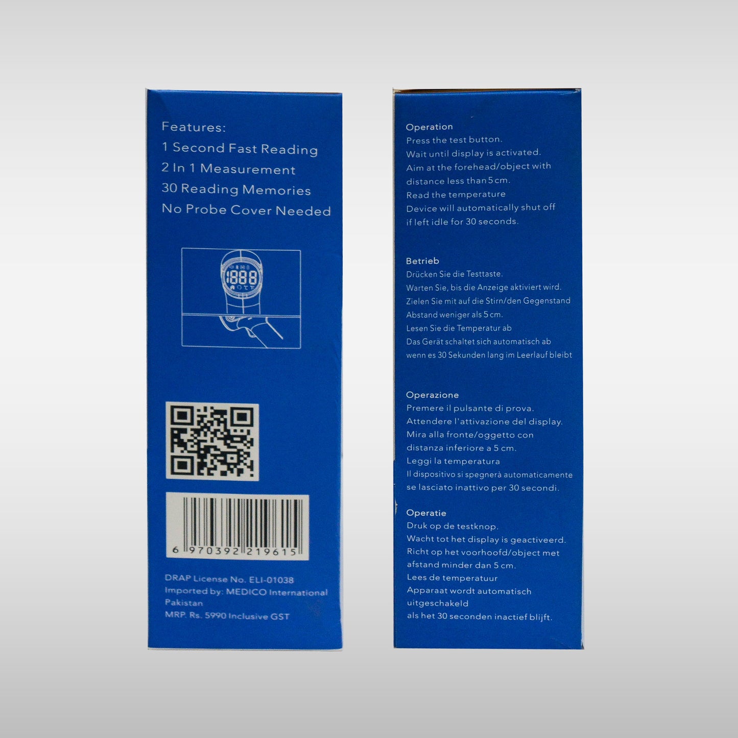 Forehead Thermometer - Non Contact Temperature Monitor (FT-15)