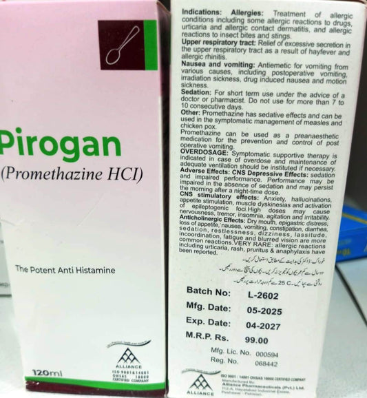 Pirogan-120ml (Promethazine HCI)