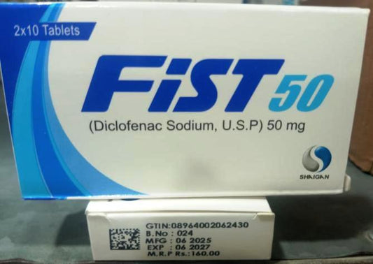 FiST-50mg (Diclofenac Sodium U.S.P) 1X6