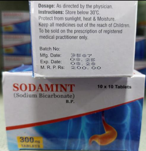 SODAMINT-300mg (Sodium Bicarbonate B.P)